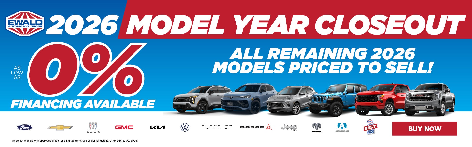 2026 Model Year Closeout