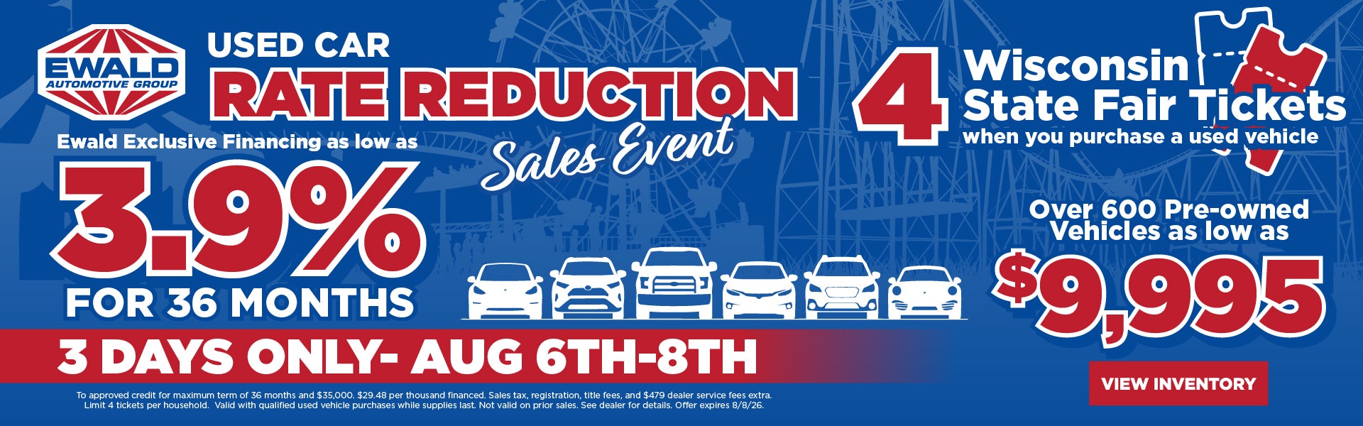 3 Days Only- Used Car Sales Event