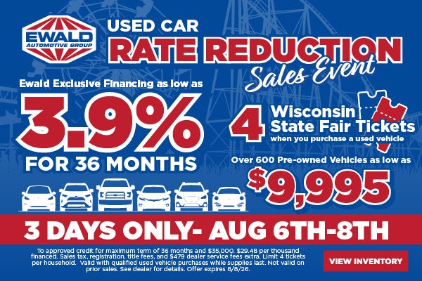 3 Days Only- Used Car Sales Event