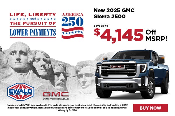 2025 GMC Sierra 2500 Save up to $4,145 Off MSRP