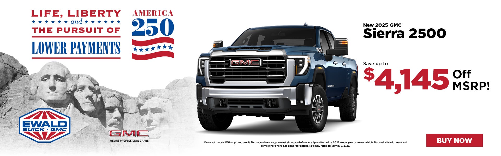 2025 GMC Sierra 2500 Save up to $4,145 Off MSRP