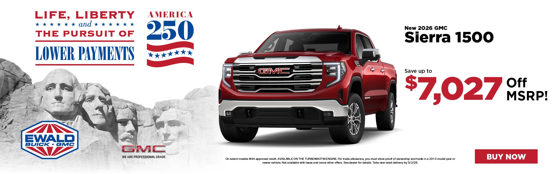 2026 GMC Sierra 1500 Save up to $7,027 Off MSRP 