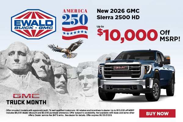 2026 GMC Sierra 2500 HD up to $10,000 off MSRP
