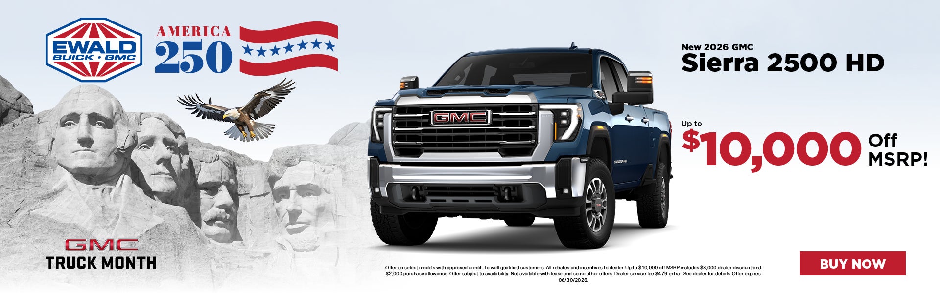 2026 GMC Sierra 2500 HD up to $10,000 off MSRP