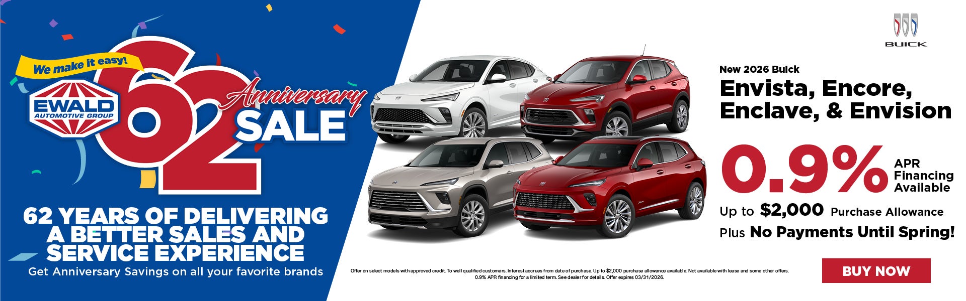 0.9% APR Select Buick Models