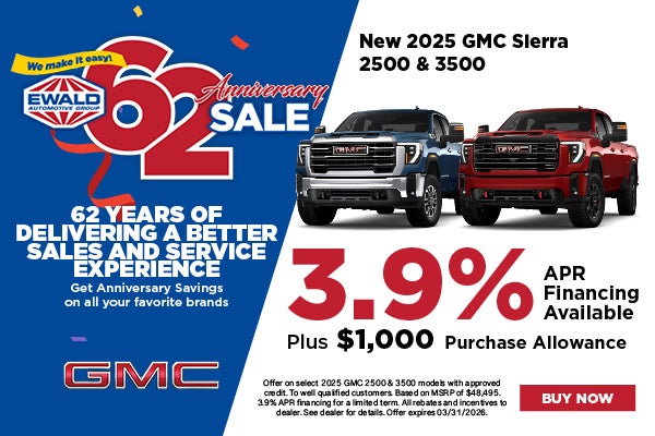 2025 Sierra 2500 & 3500 3.9% APR 