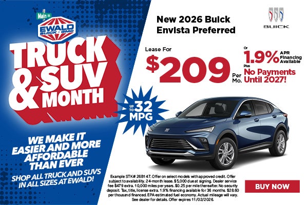2026 Buick Envista Preferred Lease $209 or 1.9% for 60 month