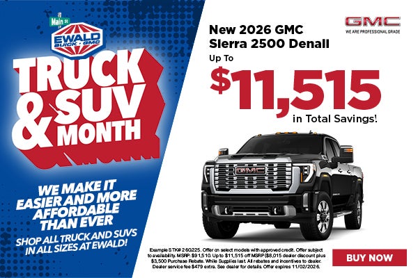 2026 GMC Sierra 2500 Denali $11,515 in Total Savings 
