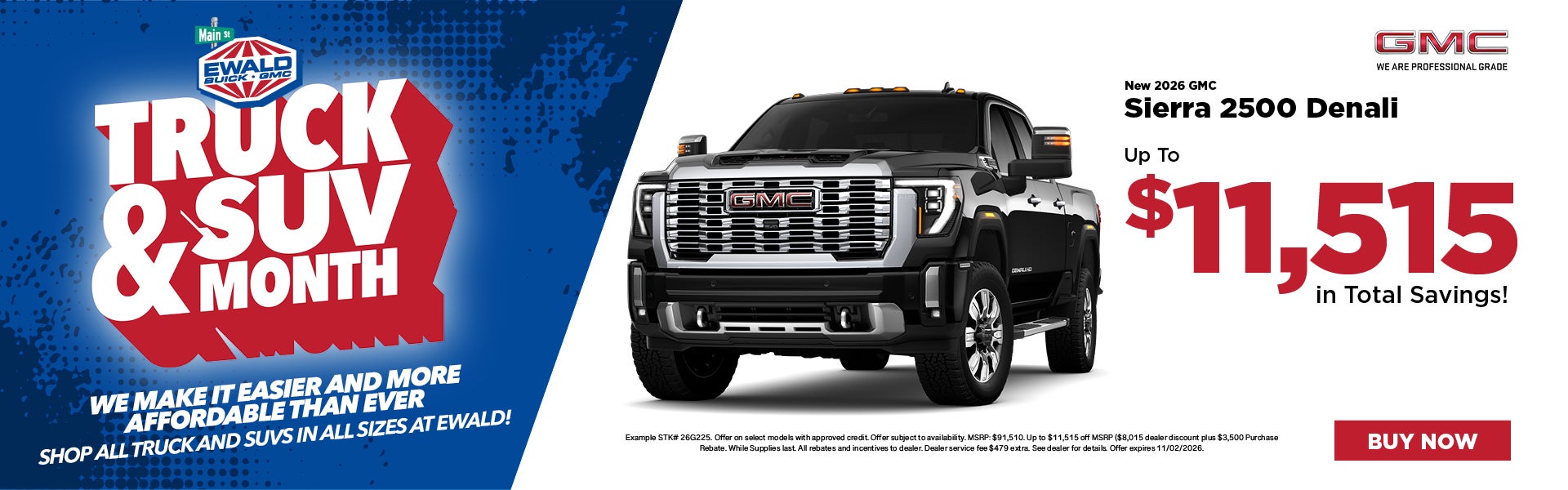 2026 GMC Sierra 2500 Denali $11,515 in Total Savings 
