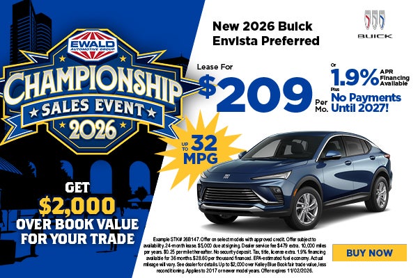 2026 Buick Envista Preferred Lease $209 or 1.9% for 60 month