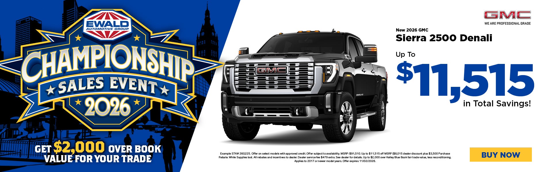 2026 GMC Sierra 2500 Denali $11,515 in Total Savings 
