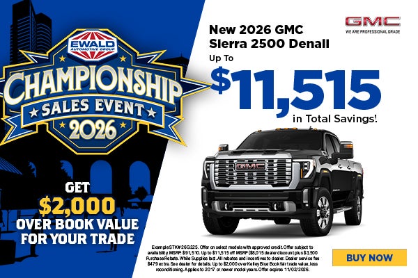 2026 GMC Sierra 2500 Denali $11,515 in Total Savings 